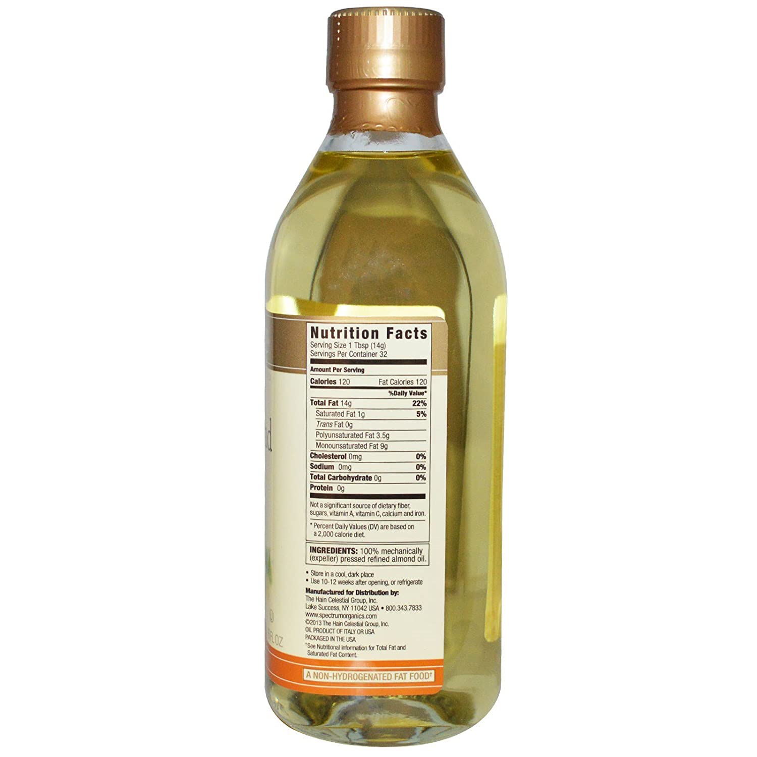 Spectrum Naturals Sweet Refined Almond Oil (12 Pack)