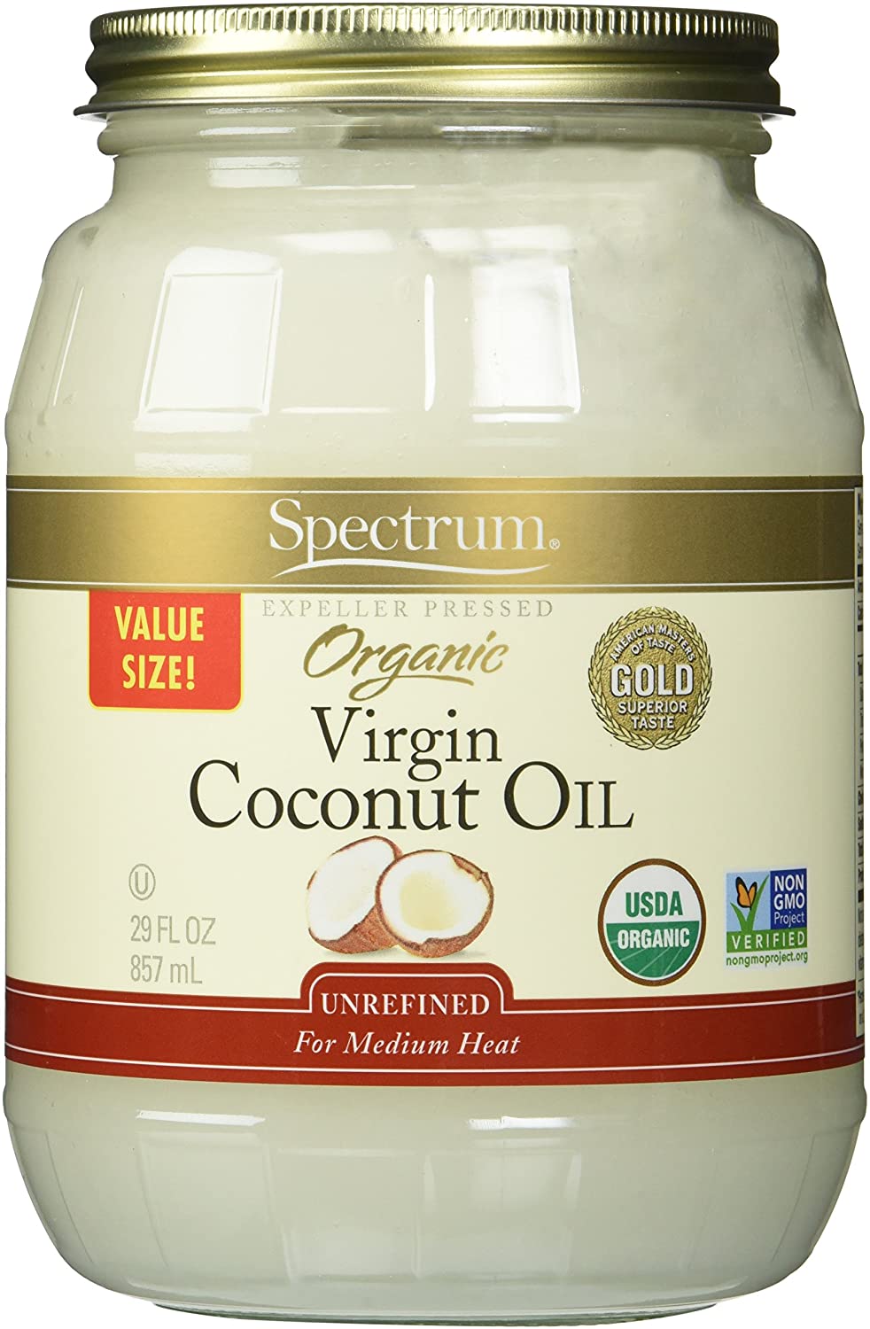 Spectrum Naturals Unref Coconut Oil (6 Pack)