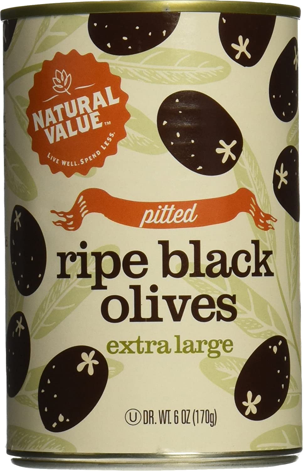 Natural Value Extra Lg Black Olives (24 Pack)