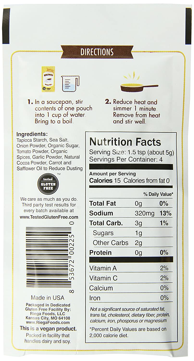 Riega Foods Gluten Free Brown Gravy Mix (8 Pack)