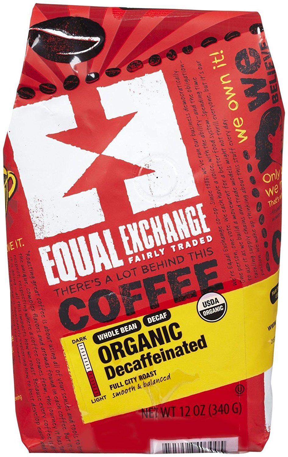Equal Exchange Whole Bean Decaf Coffee (6 Pack)