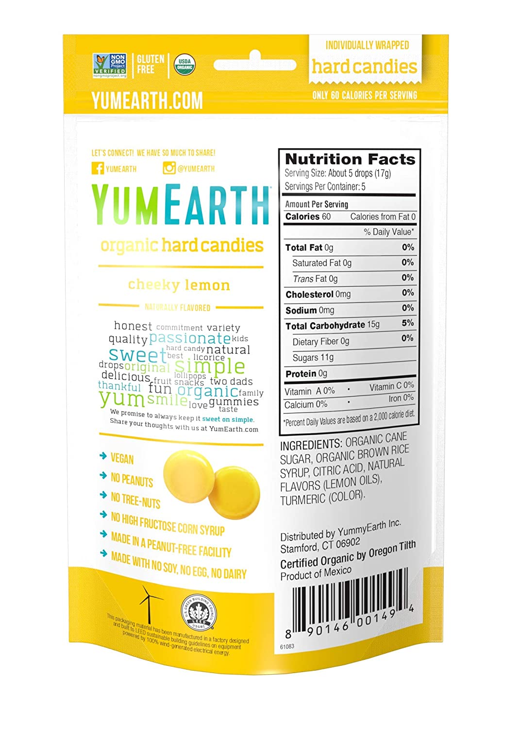 Yummy Earth Cheeky Lemon Drops (6 Pack)