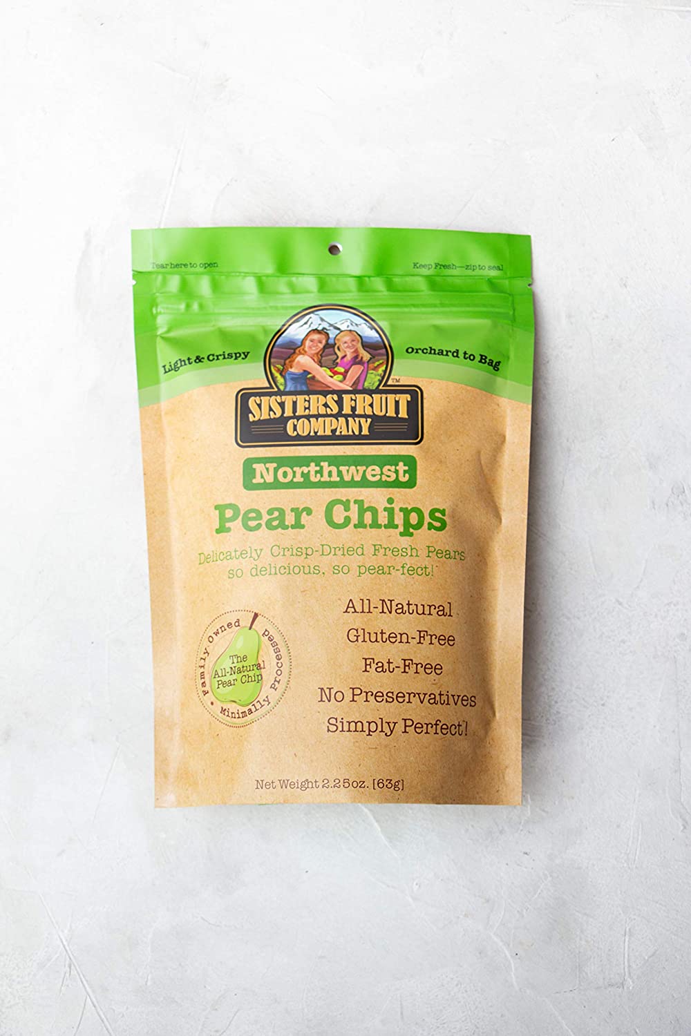 Sisters Fruit Company Northwest Pear Chips Sliced (12 Pack)