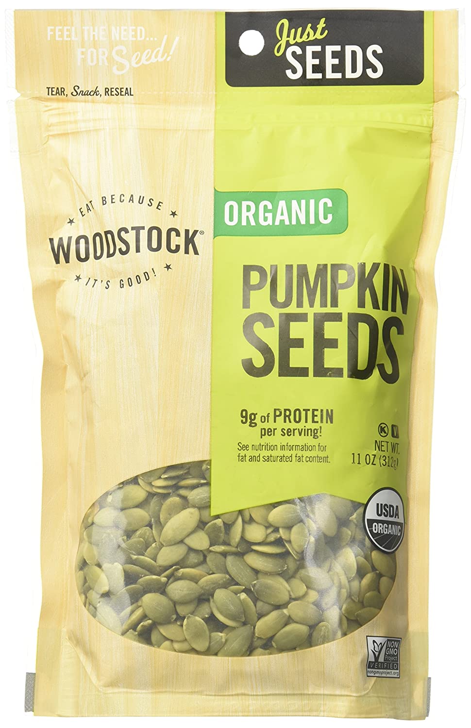 Woodstock Organic Pumpkin Seeds (8 Pack)
