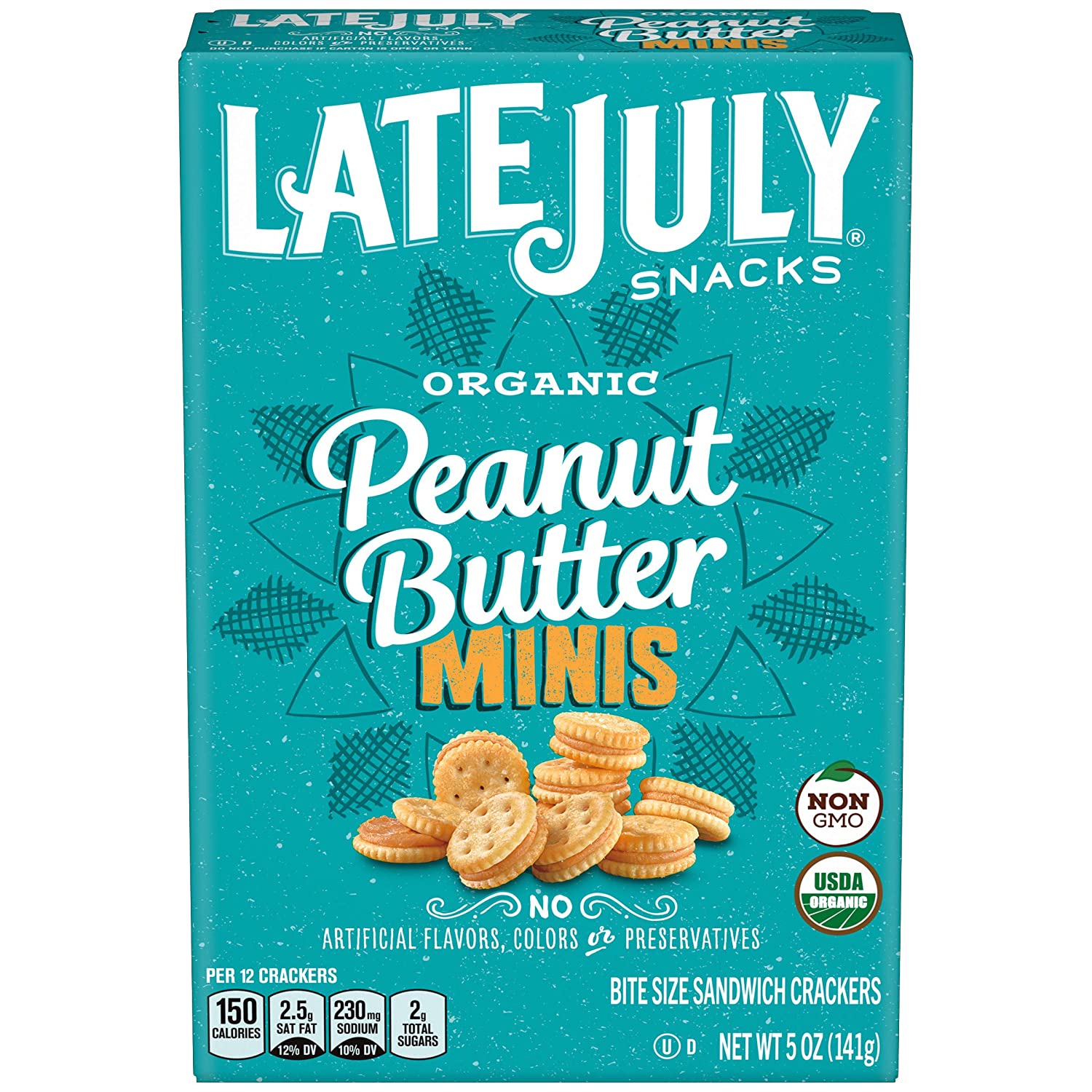 Late July Organic Mini Peanut Butter Bite Size (12 Pack)