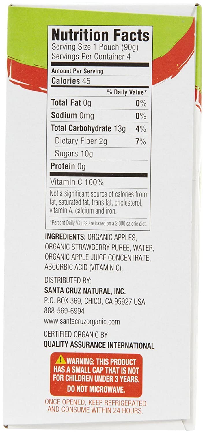 Santa Cruz Organic Apple Strawberry Sauce (6 Pack)